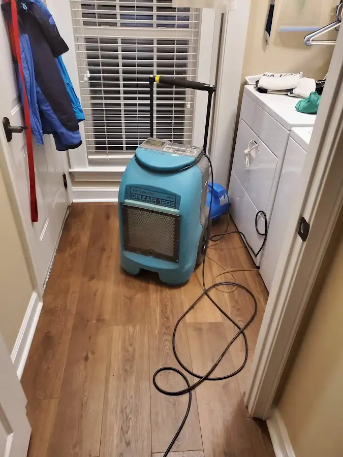 Commercial dehumidifier deployed for Flood Damage Cleanup in North Vernon